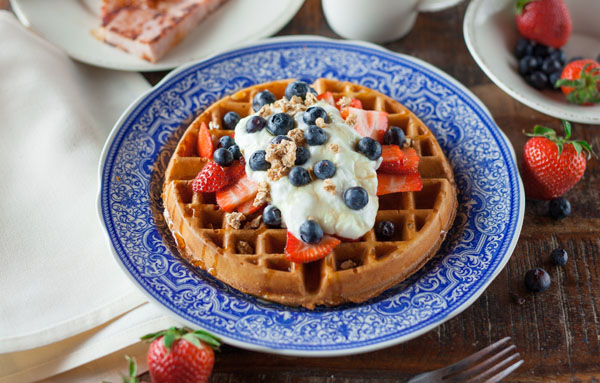 waffles con gelato
