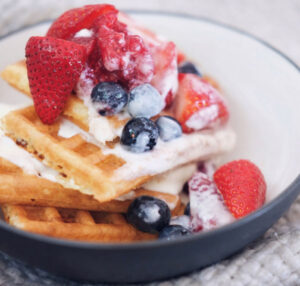 waffles frutta