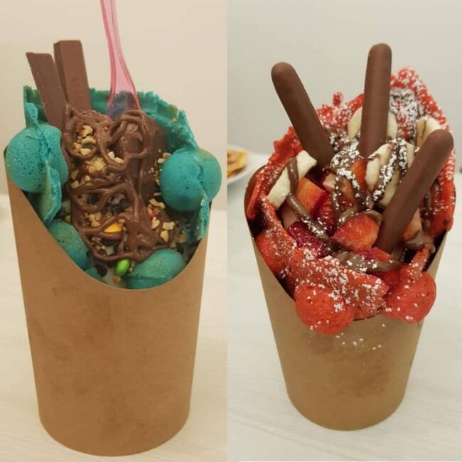 waffles sfiziosi frutta o cioccolato