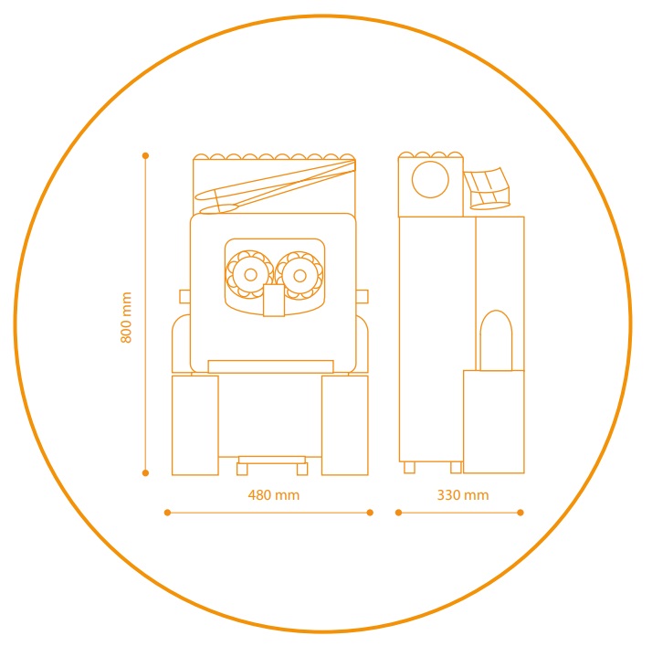 QXC-2, disegno con le misure
