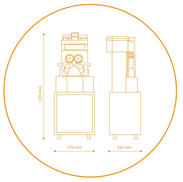 QXC-6, disegno con le misure