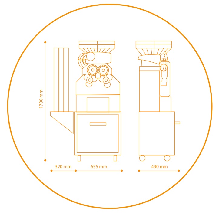 QXC-7, disegno con le misure